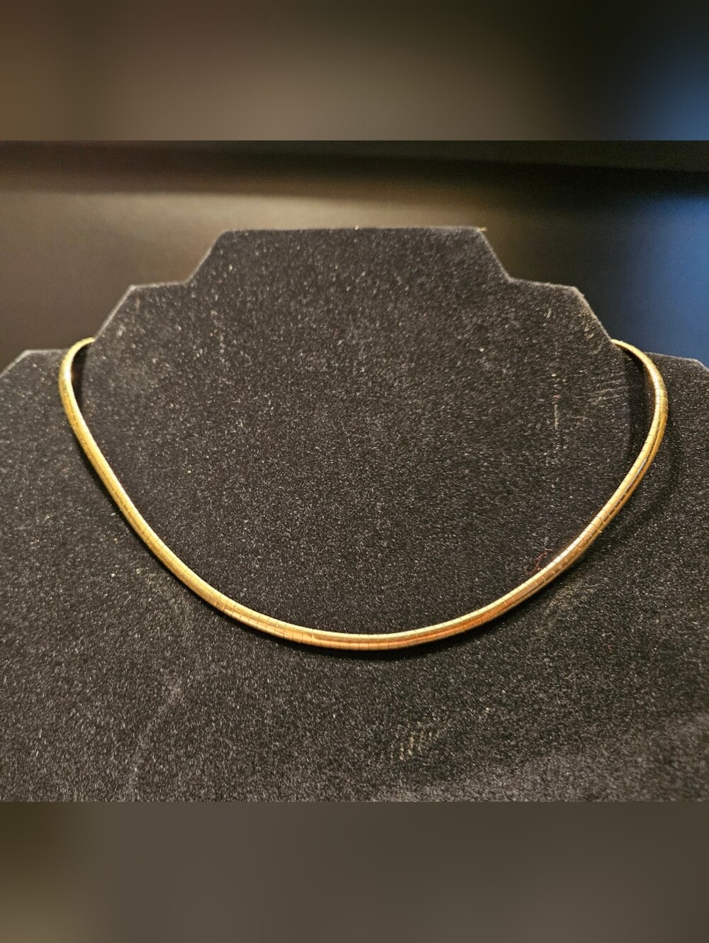 Gorgeous Solid 14k 4mm 16" Omega Necklace